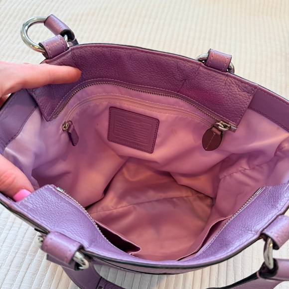 Coach Penelope Lavender Pebbled Leather Medium Women's Shoulder Bag L1063-F14683 - Picture 15 of 16